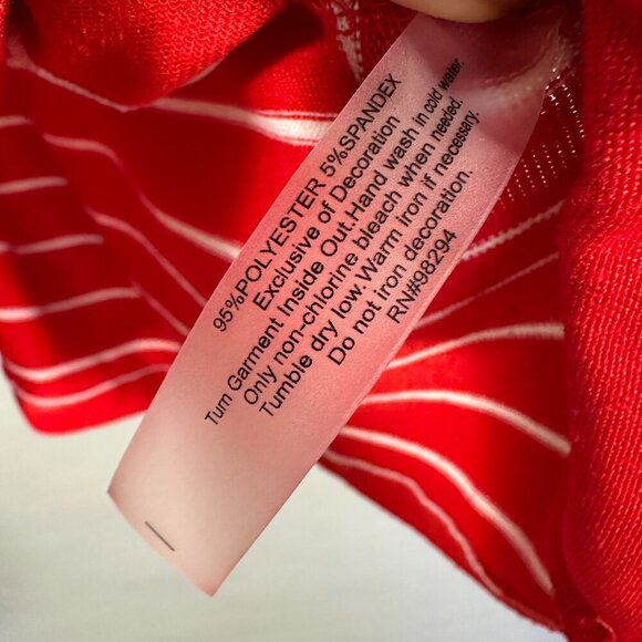 Onque Casual Sweater Womens Medium Ugly Christmas Xmas Red Stripe Elk Embellish - Picture 7 of 7